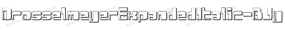 DrosselmeyerExpandedItalic-BJy8字体转换