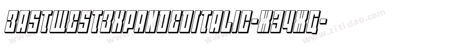 EastWestExpandedItalic-X34XG字体转换