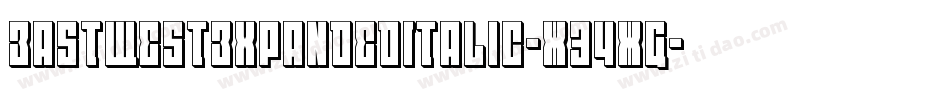 EastWestExpandedItalic-X34XG字体转换