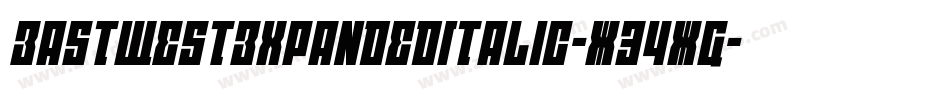 EastWestExpandedItalic-X34XG字体转换