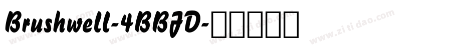 Brushwell-4BBJD字体转换