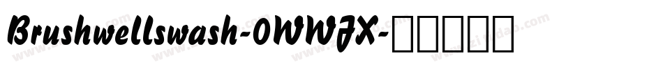 Brushwellswash-0WWJX字体转换