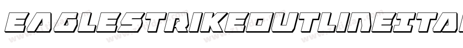 EagleStrikeOutlineItalic-XoaG字体转换