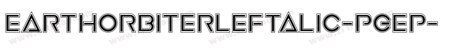 EarthOrbiterLeftalic-PgEP字体转换