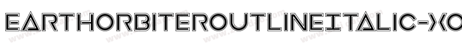 EarthOrbiterOutlineItalic-XO12字体转换