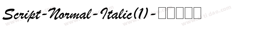 Script-Normal-Italic(1)字体转换