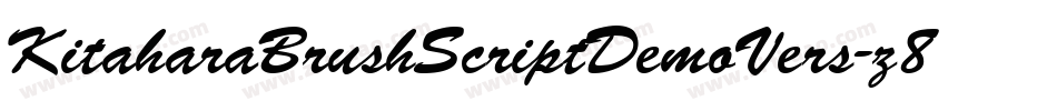 KitaharaBrushScriptDemoVers-z8JZl字体转换