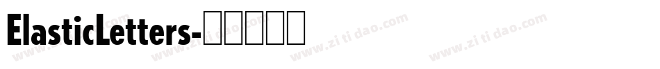 ElasticLetters字体转换