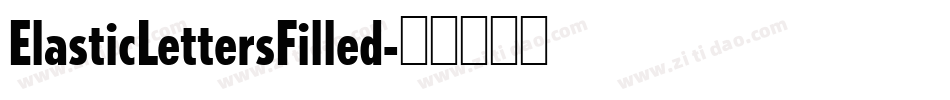 ElasticLettersFilled字体转换
