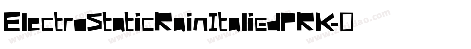 ElectroStaticRainItalic-dPRK字体转换