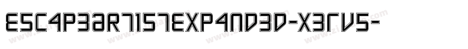 EscapeArtistExpanded-x3Rv5字体转换