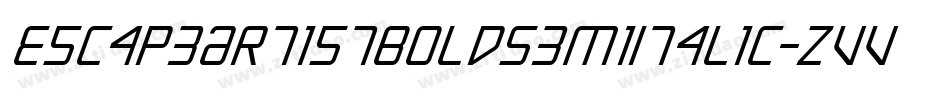 EscapeArtistBoldSemiItalic-ZVV8x字体转换