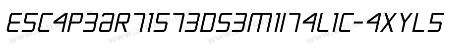 EscapeArtist3DSemiItalic-axYL5字体转换