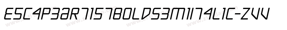 EscapeArtistBoldSemiItalic-ZVV8x字体转换