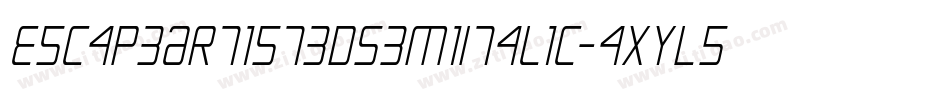 EscapeArtist3DSemiItalic-axYL5字体转换