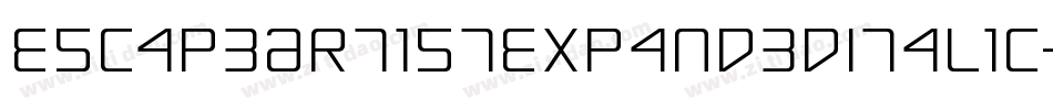 EscapeArtistExpandedItalic-p7gor字体转换