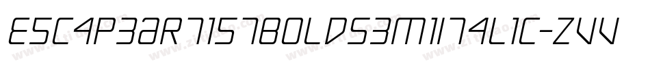 EscapeArtistBoldSemiItalic-ZVV8x字体转换