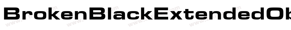 BrokenBlackExtendedOblique-oGm0字体转换