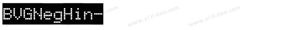 BVGNegHin字体转换
