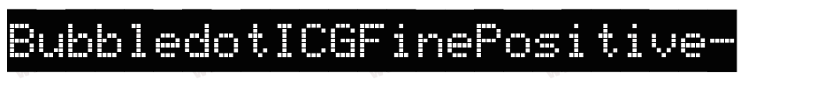 BubbledotICGFinePositive字体转换