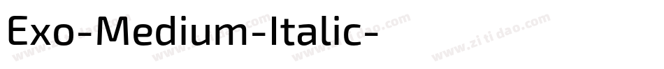 Exo-Medium-Italic字体转换