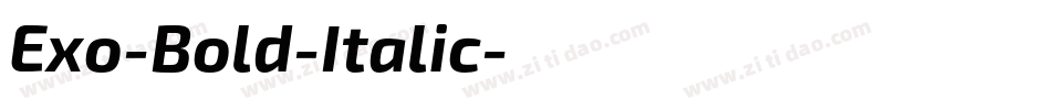 Exo-Bold-Italic字体转换