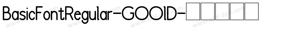 BasicFontRegular-GOOlD字体转换