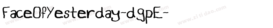 FaceOfYesterday-dgpE字体转换