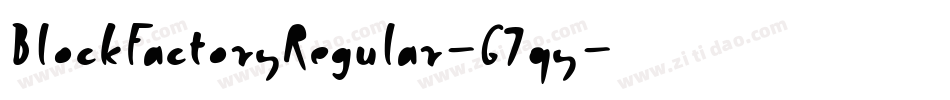 BlockFactoryRegular-G7qy字体转换