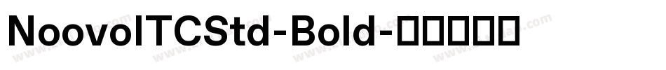 NoovoITCStd-Bold字体转换