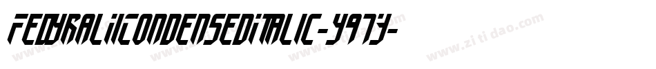 FedyralIiCondensedItalic-y97Y字体转换