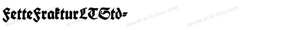FetteFrakturLTStd字体转换