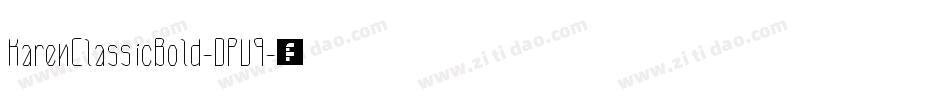 KarenClassicBold-DPV9字体转换