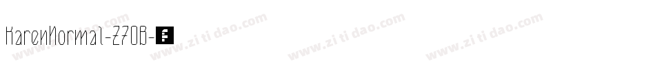 KarenNormal-Z7OB字体转换