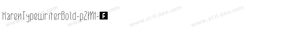 KarenTypewriterBold-p2M1字体转换