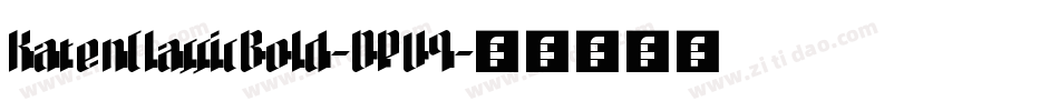 KarenClassicBold-DPV9字体转换