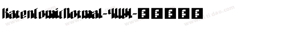 KarenComicNormal-4lWl字体转换