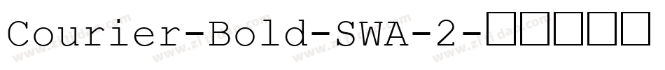 Courier-Bold-SWA-2字体转换