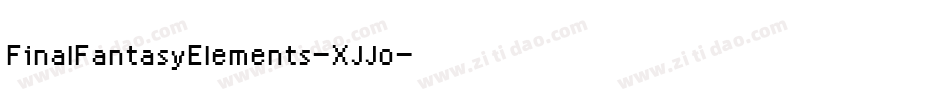 FinalFantasyElements-XJJo字体转换