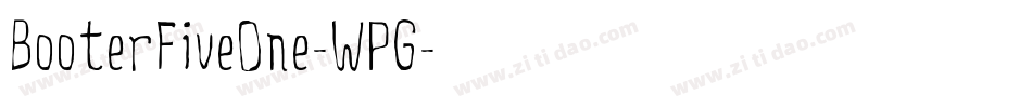 BooterFiveOne-WPG字体转换