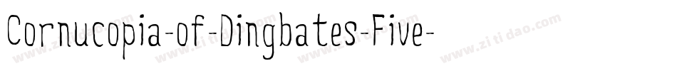 Cornucopia-of-Dingbates-Five字体转换