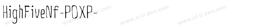 HighFiveNf-POXP字体转换