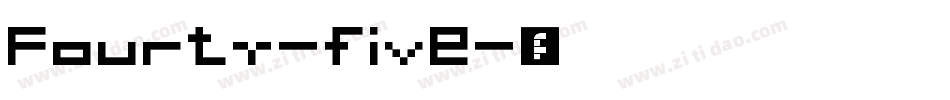 Fourty-five字体转换