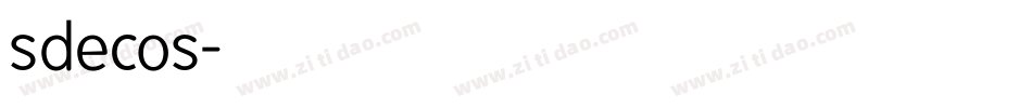 sdecos字体转换