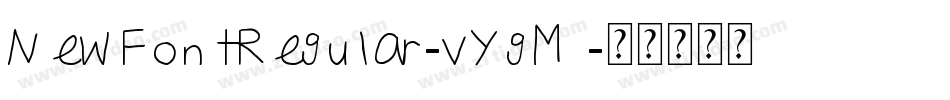 NewFontRegular-vYgM字体转换