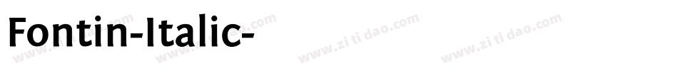 Fontin-Italic字体转换