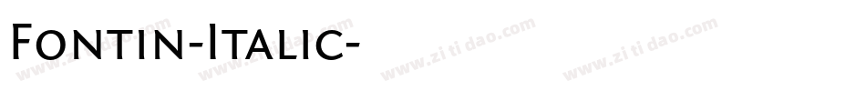 Fontin-Italic字体转换