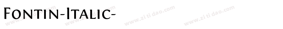 Fontin-Italic字体转换