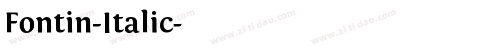 Fontin-Italic字体转换