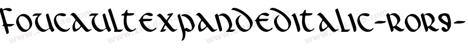 FoucaultExpandedItalic-roR9字体转换